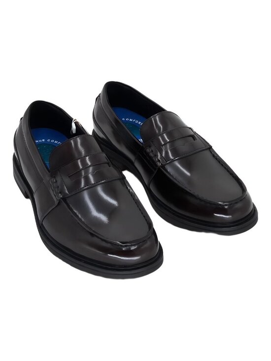 Nunn Bush Lincoln Mens Moc Toe Penny Loafers Burgundy Wide US 8W EU 41 main image 6